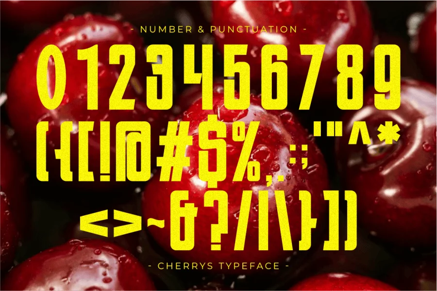 Cherrys Font preview 5