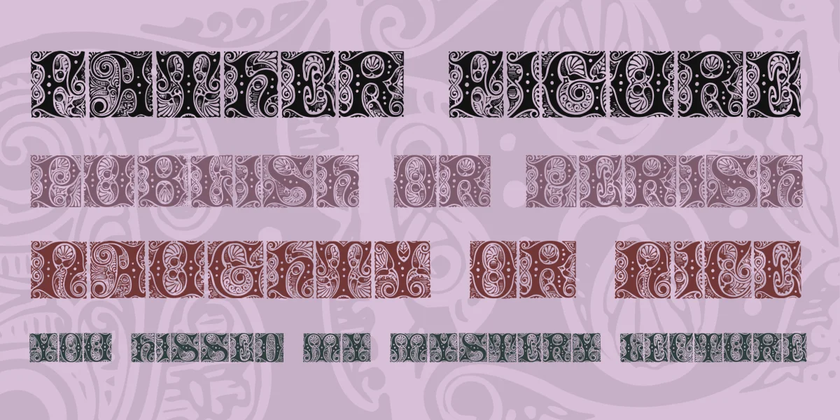 Cheshire Initials Font preview 2