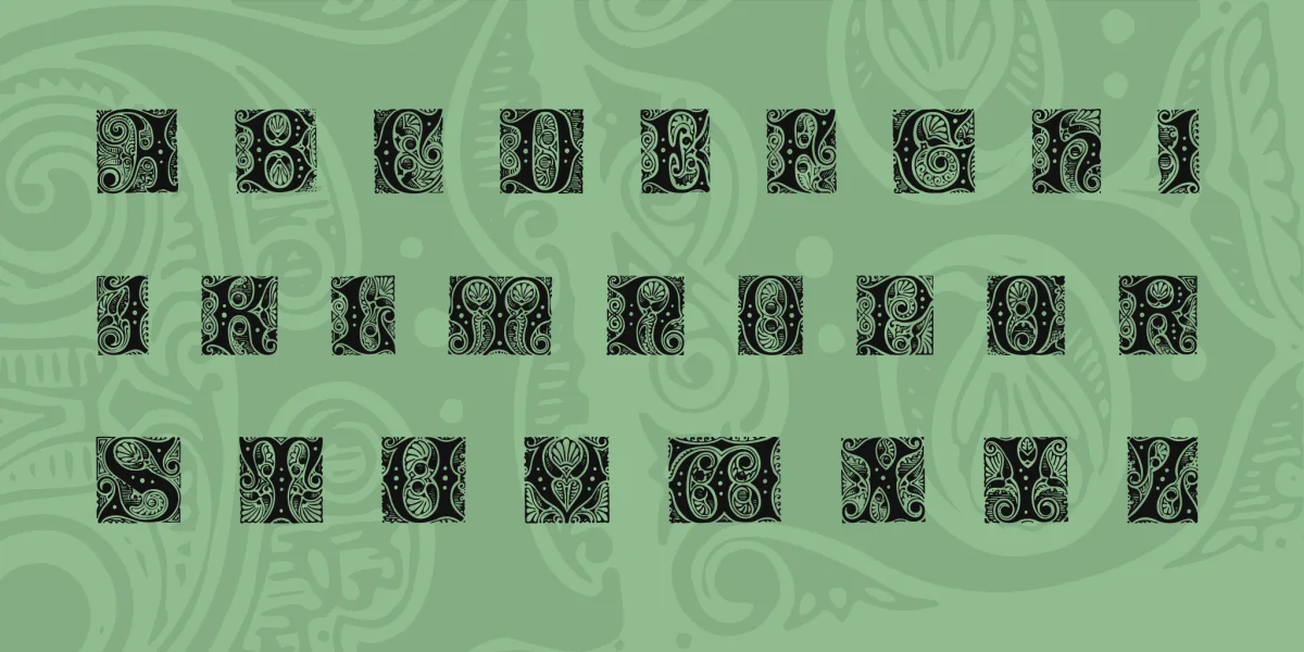 Cheshire Initials Font preview 3