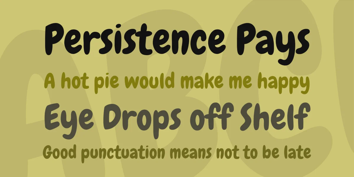 Chewy Font preview 2