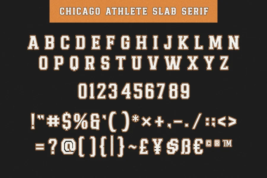 Chicago Athletic Font Family preview 10