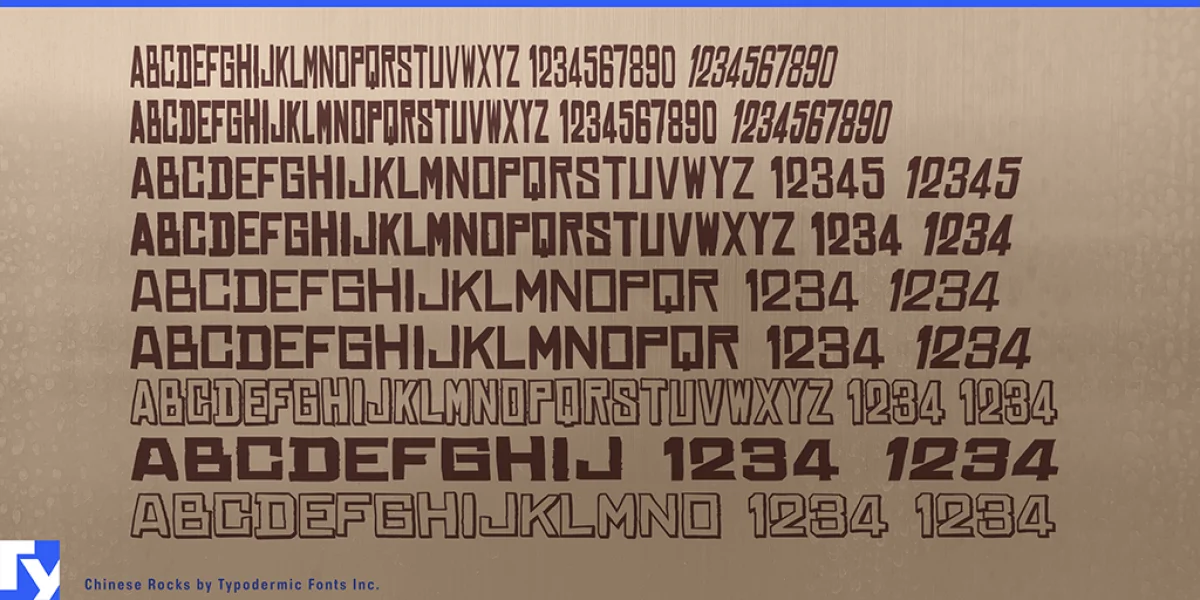 Chinese Rocks Font preview 4