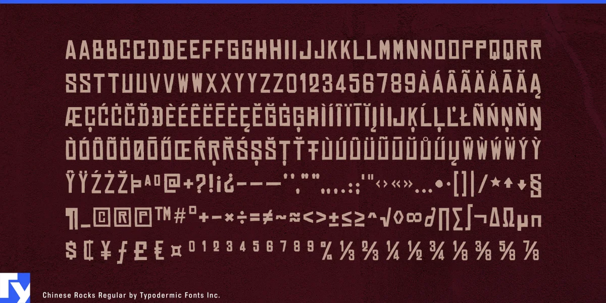 Chinese Rocks Font preview 6