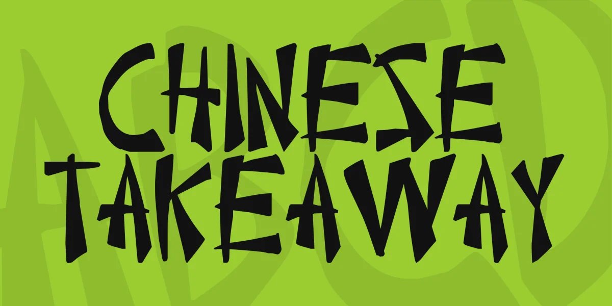 Chinese Takeaway Font