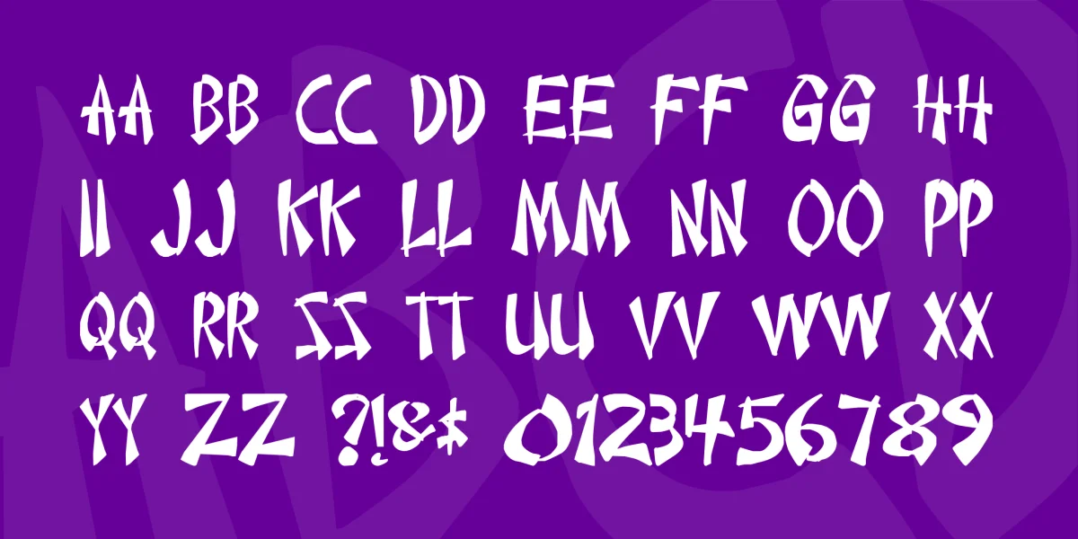 Chinese Takeaway Font preview 3