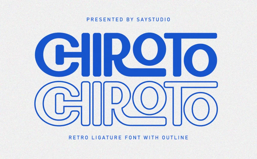 Chiroto Font preview 2