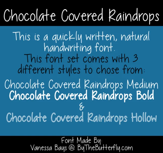 Chocolate Covered Raindrops Font Family