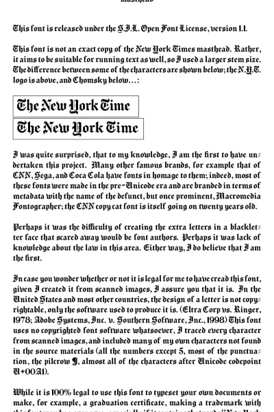 Chomsky Font preview 5