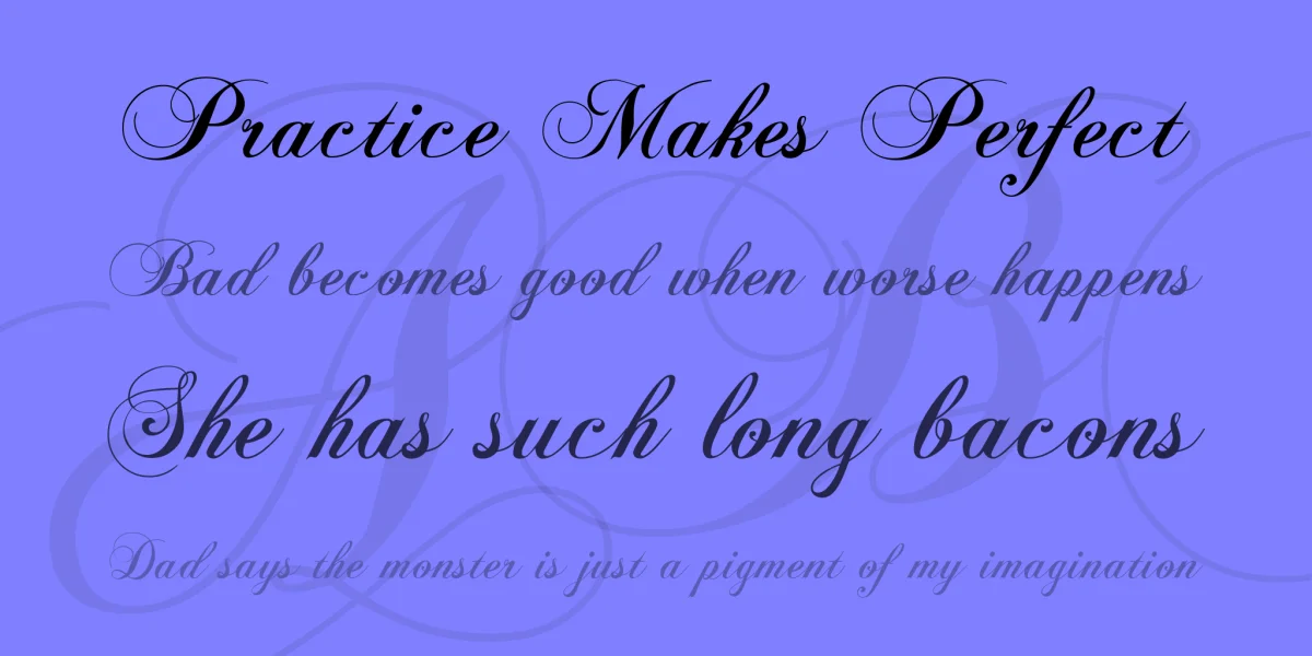 Chopin Script Font preview 2