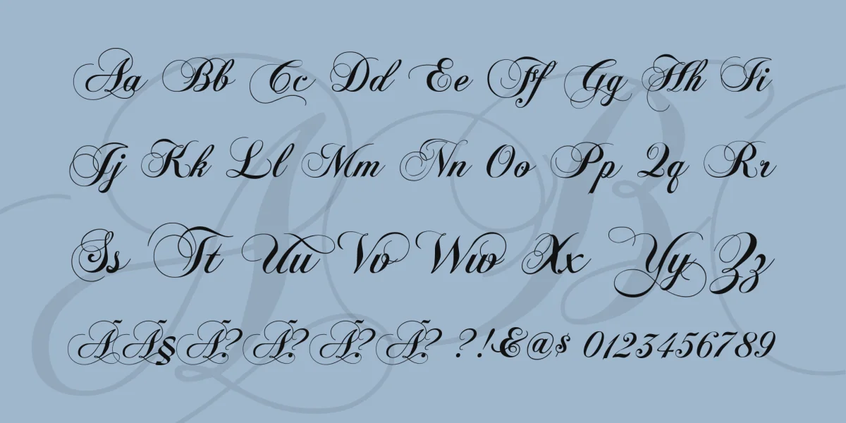 Chopin Script Font preview 4