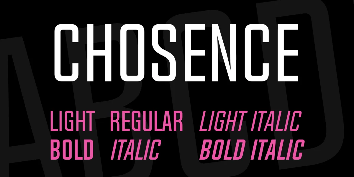 Chosence Font Family