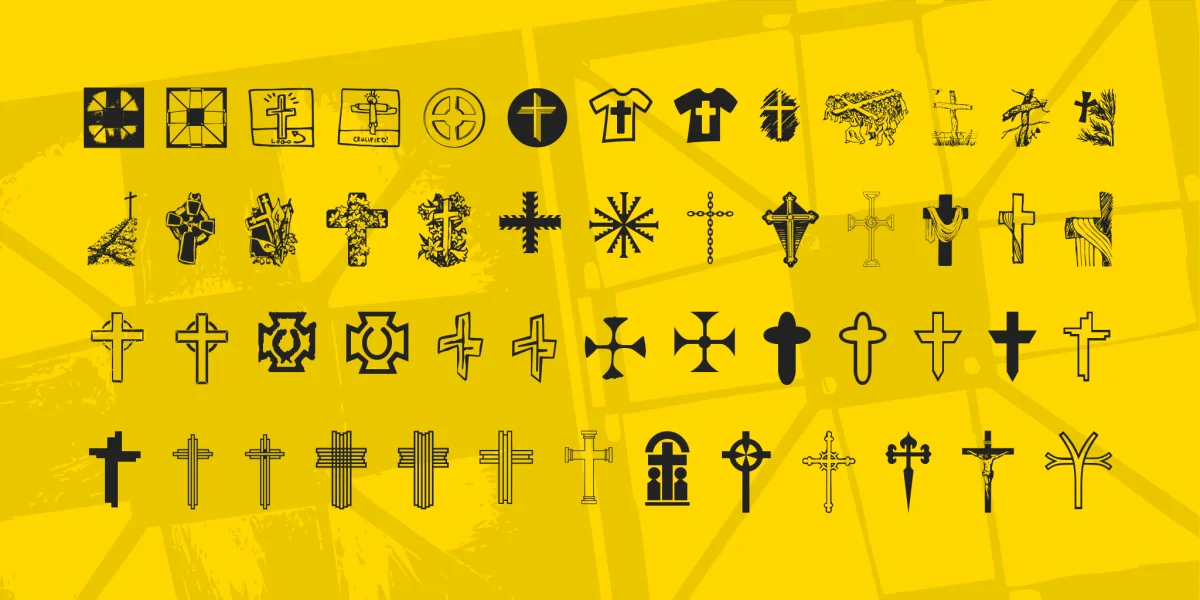 Christian Crosses V Font