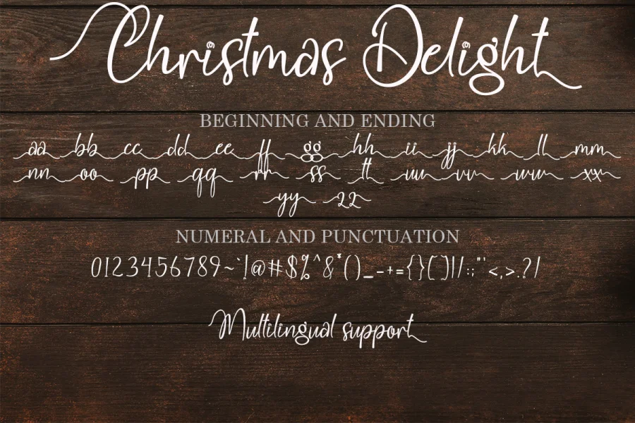 Christmas Delight Font preview 8