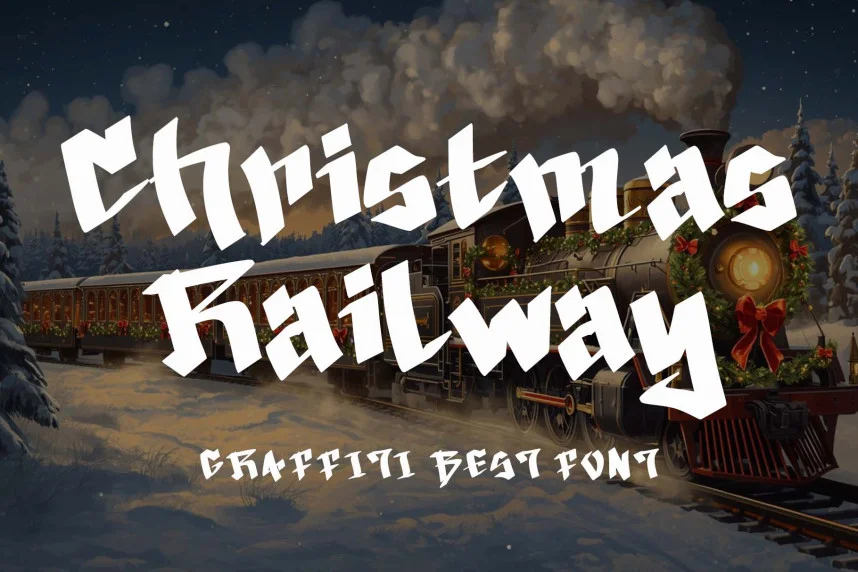 Christmas Railway Font