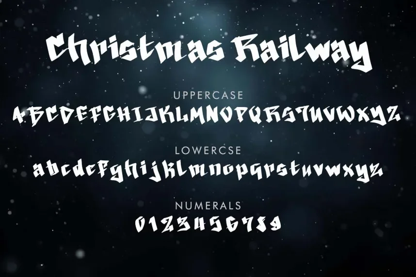 Christmas Railway Font preview 5