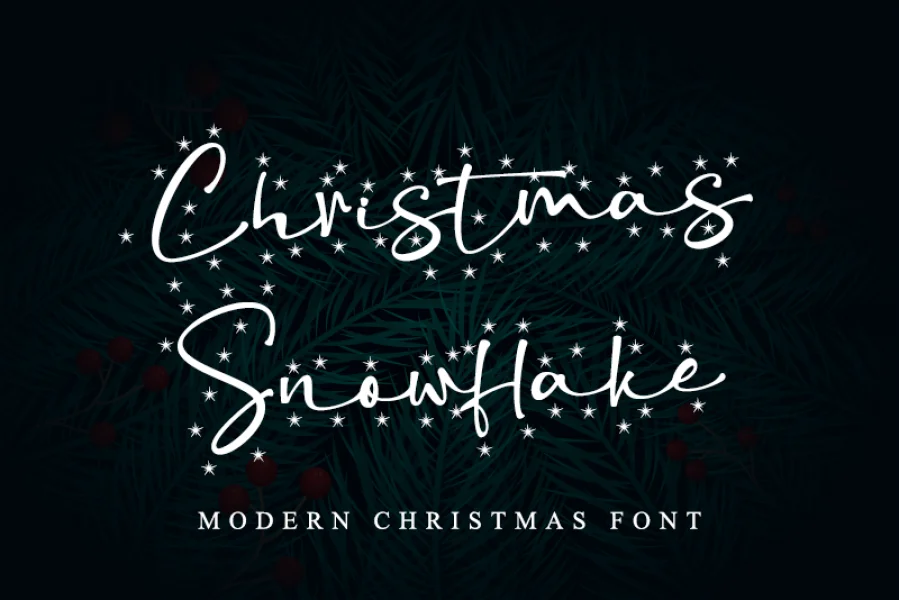 Christmas Snowflake - Personal Font