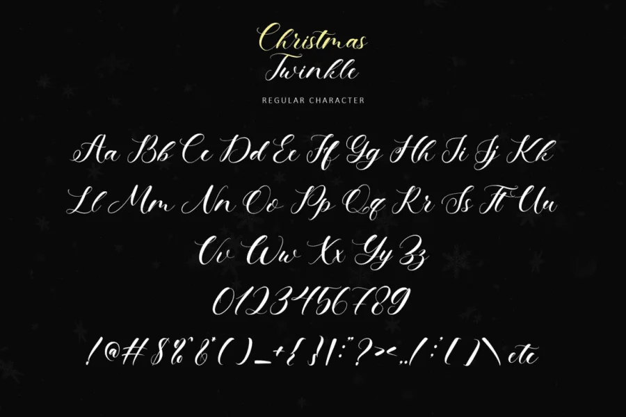 Christmas Twinkle-Personal use Font preview 9