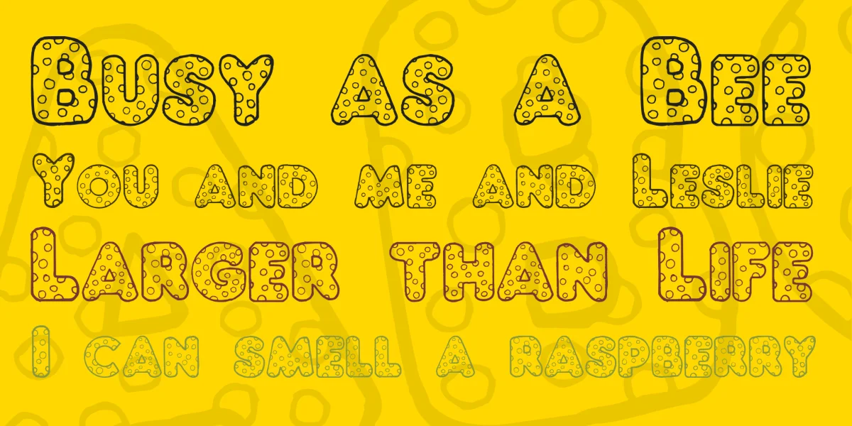 Chubby Dotty Font preview 2