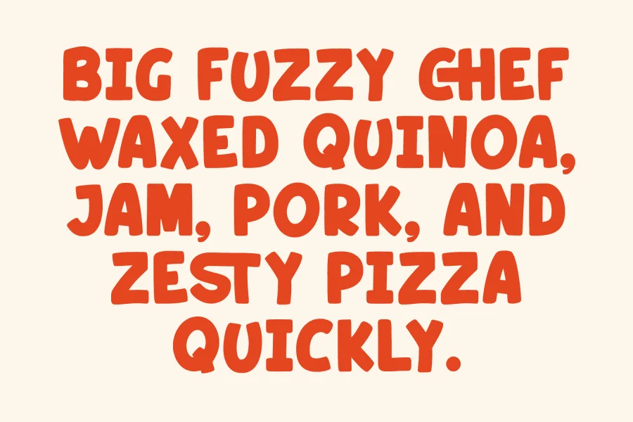 Chubsy Snack Font preview 2