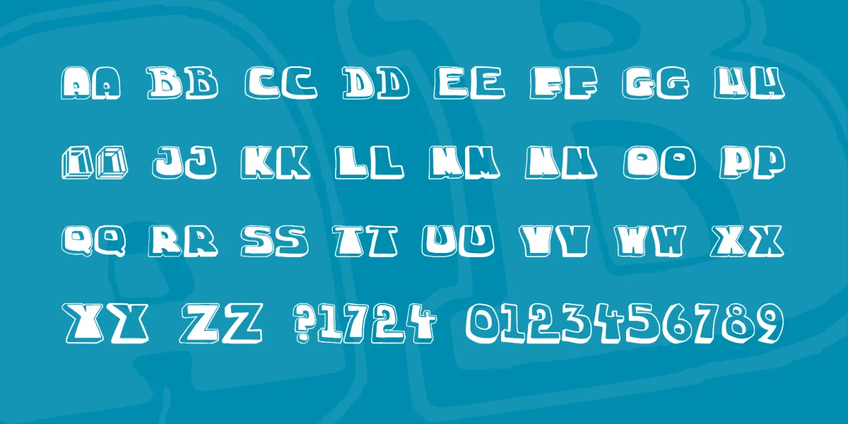 chuckablock Font preview 4