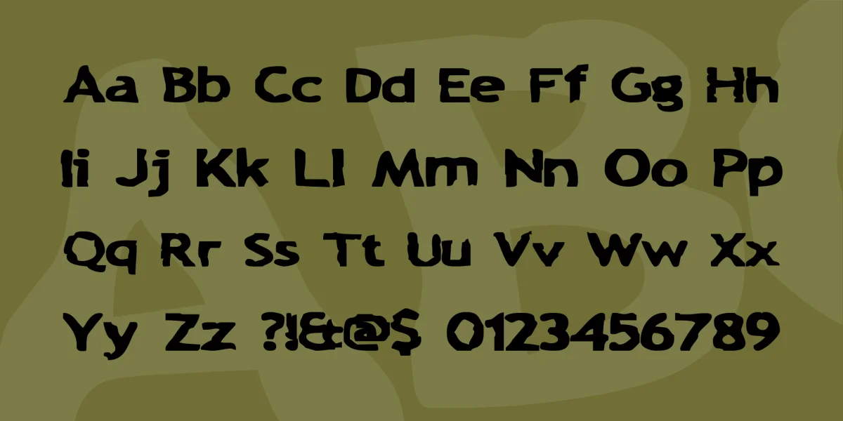 Chunk-a-Chip Font preview 2