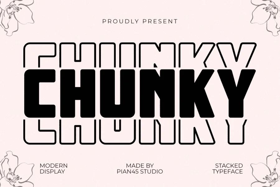 Chunky Stacked Font