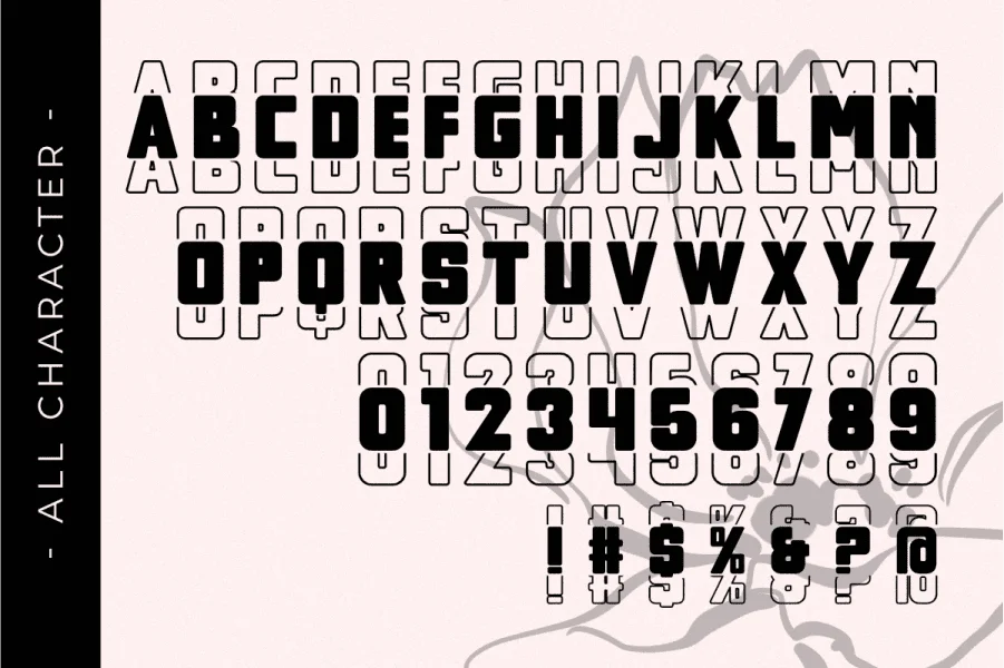 Chunky Stacked Font preview 2