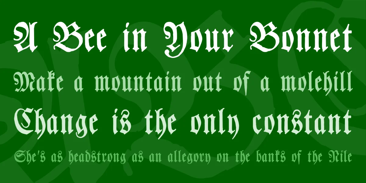 Chursaechsische Fraktur Font preview 2