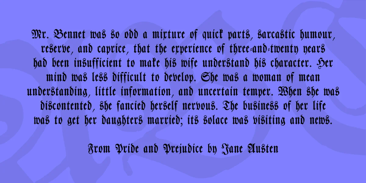 Chursaechsische Fraktur Font preview 3