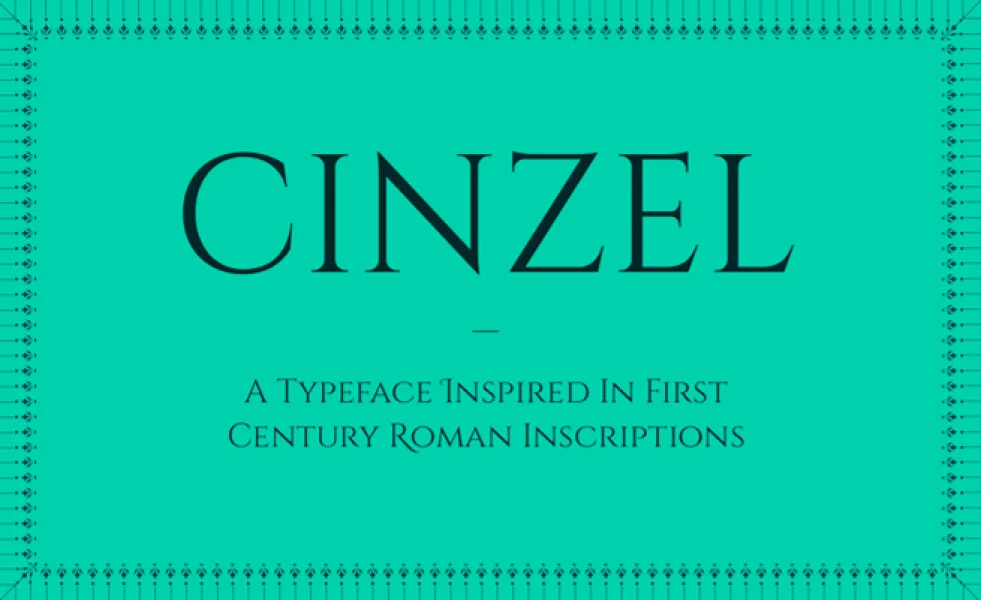 Cinzel Font Family preview 3