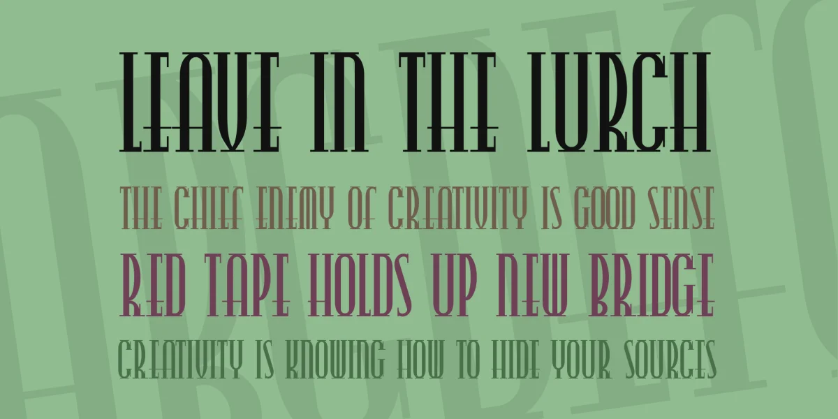 CitySlicker Font preview 2