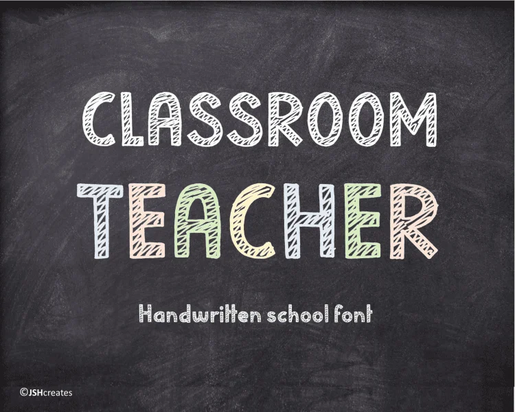 Classroom Teacher Font preview 2