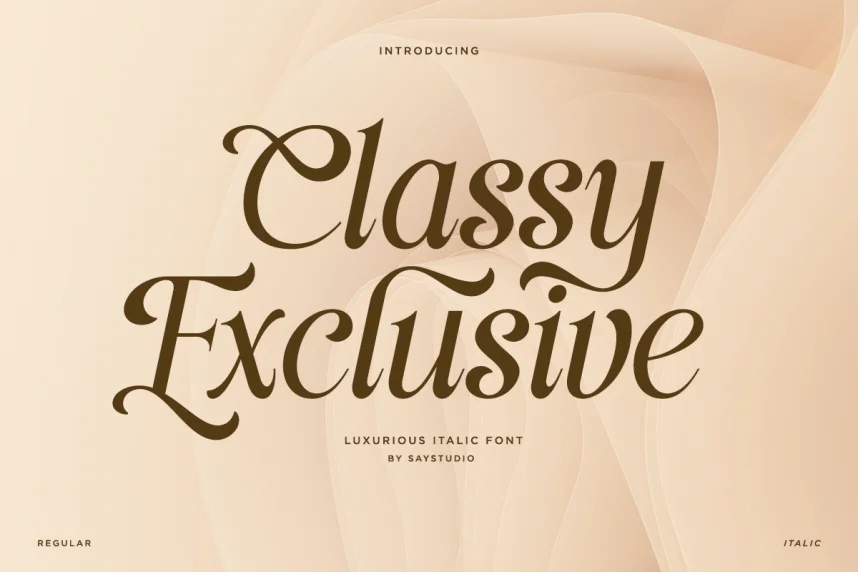Classy Exclusive Font preview 2