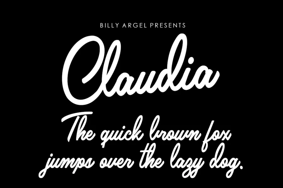Claudia Personal Use Font preview 2
