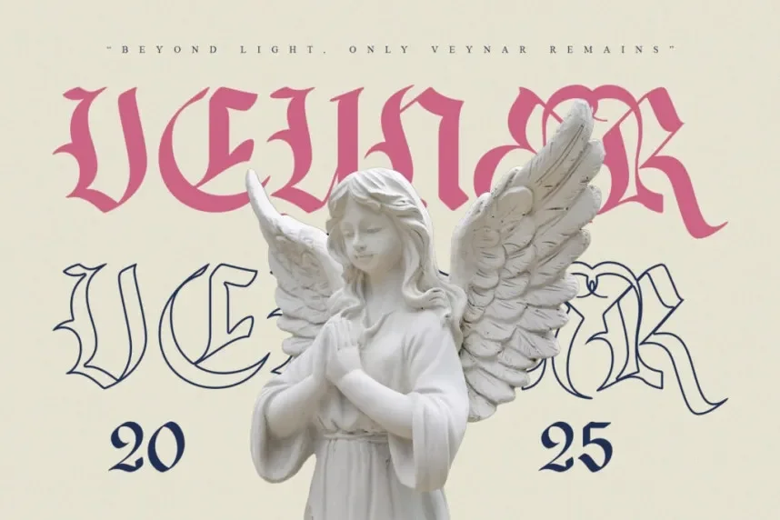 Claudore Blackletter Typeface preview 4