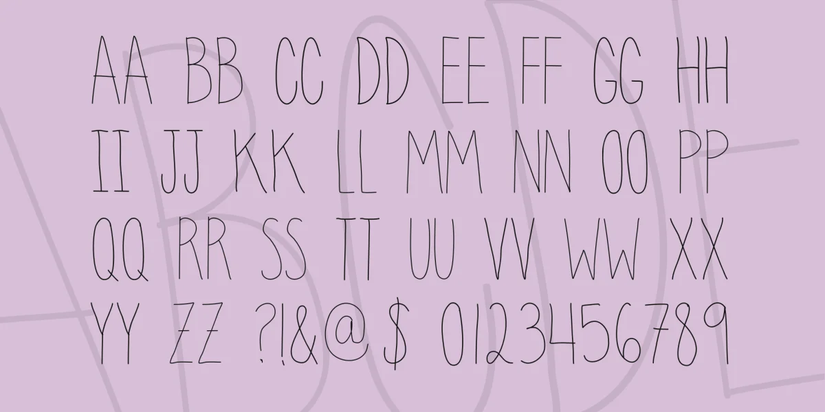 clean up your mess Font preview 3