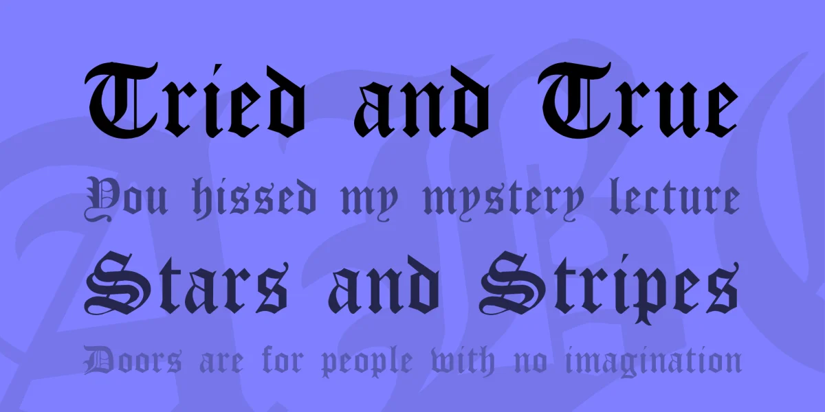 Cloister Black Font preview 2