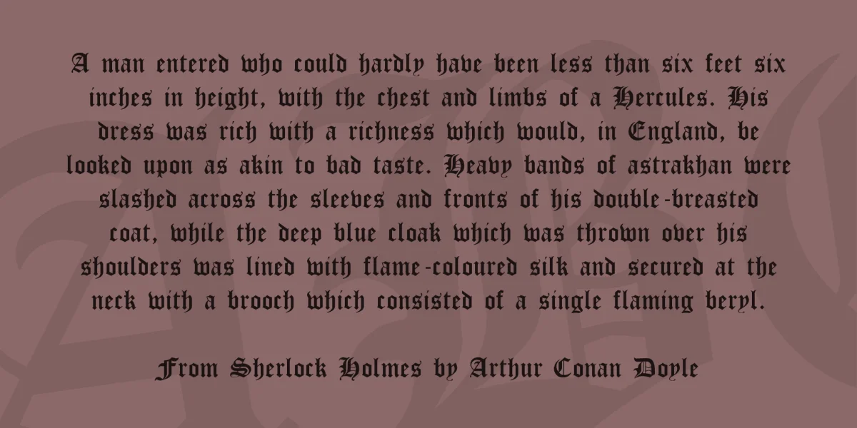 Cloister Black Font preview 3