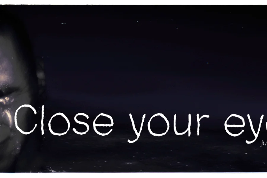 Close your eyes Font preview 2