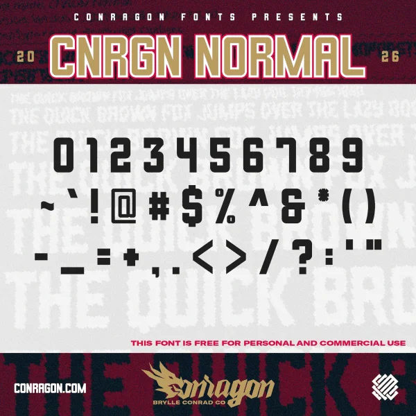 CNRGN Normal Font preview 3