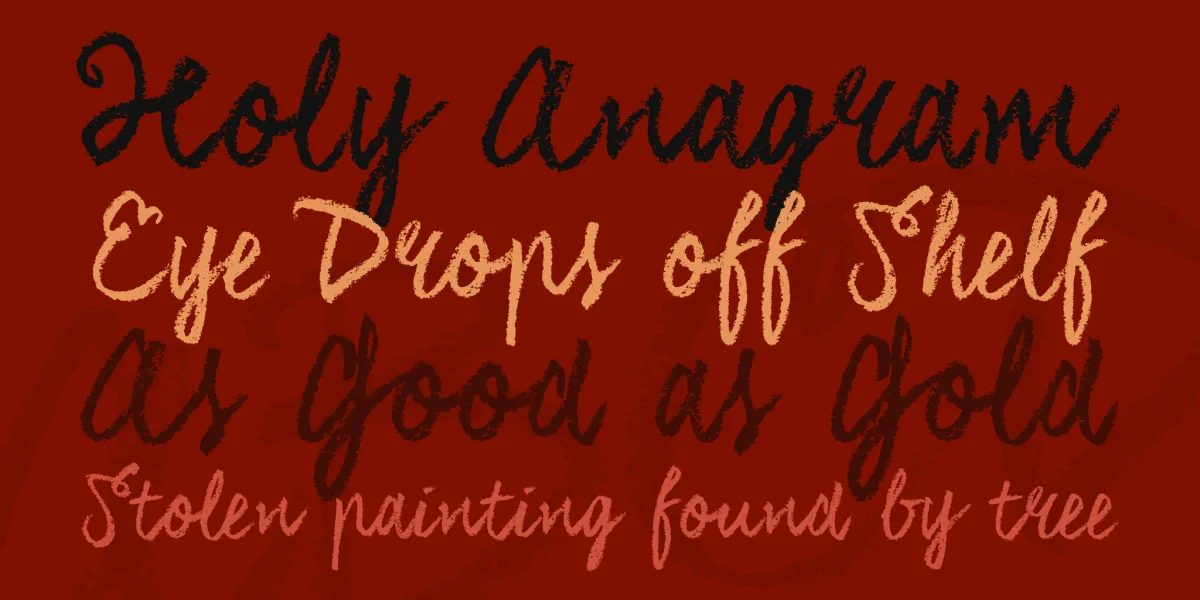 CoalhandLukeTRIAL Font preview 2