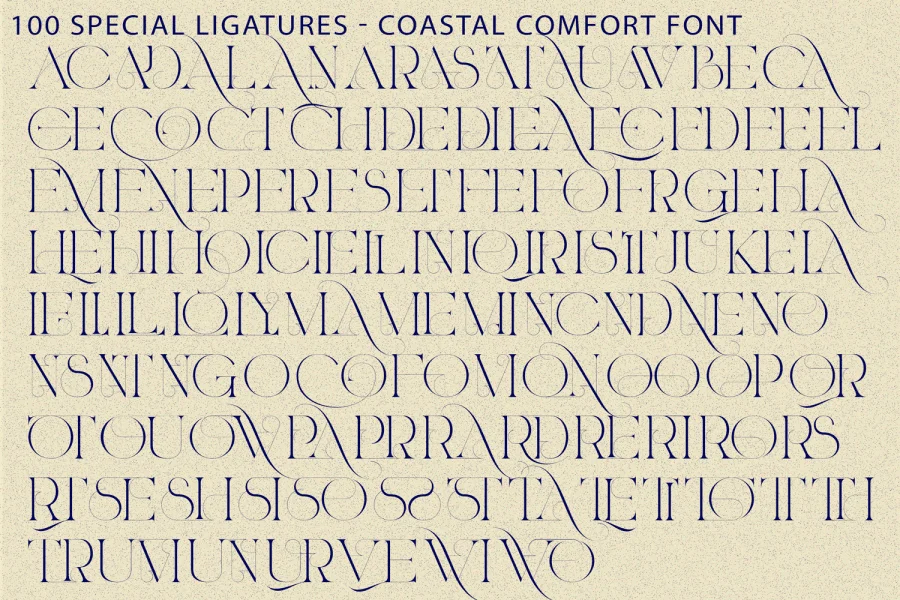 COASTAL COMFORT DEMO Font preview 7