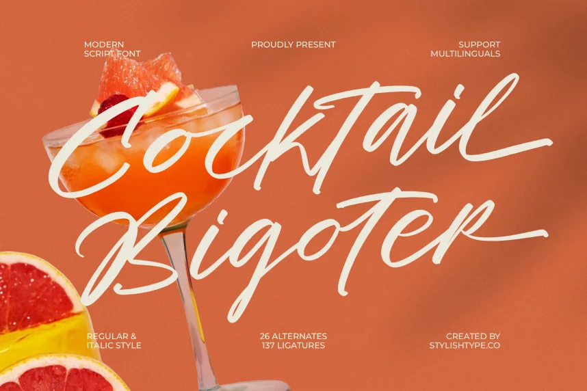 Cocktail Bigoter – Modern Script Font