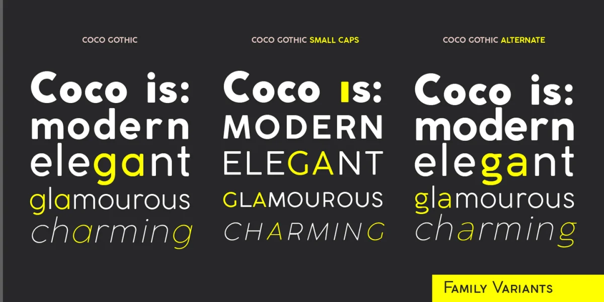 Coco Gothic Font Family preview 6