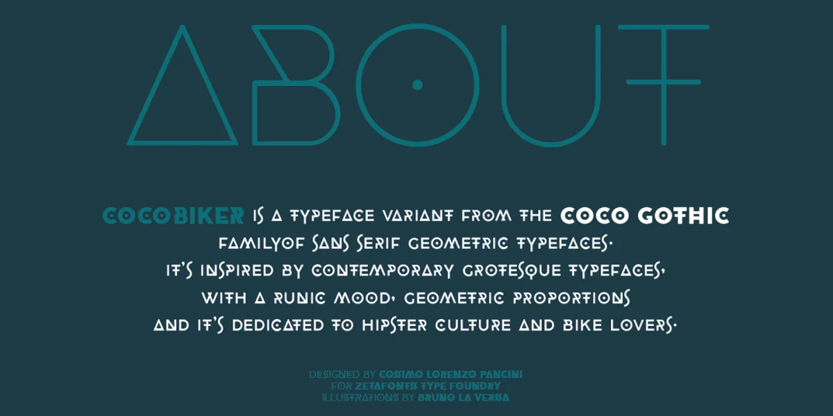 CocoBikeR Font preview 2