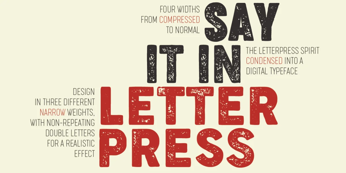 Cocogoose Narrows Font Family preview 2