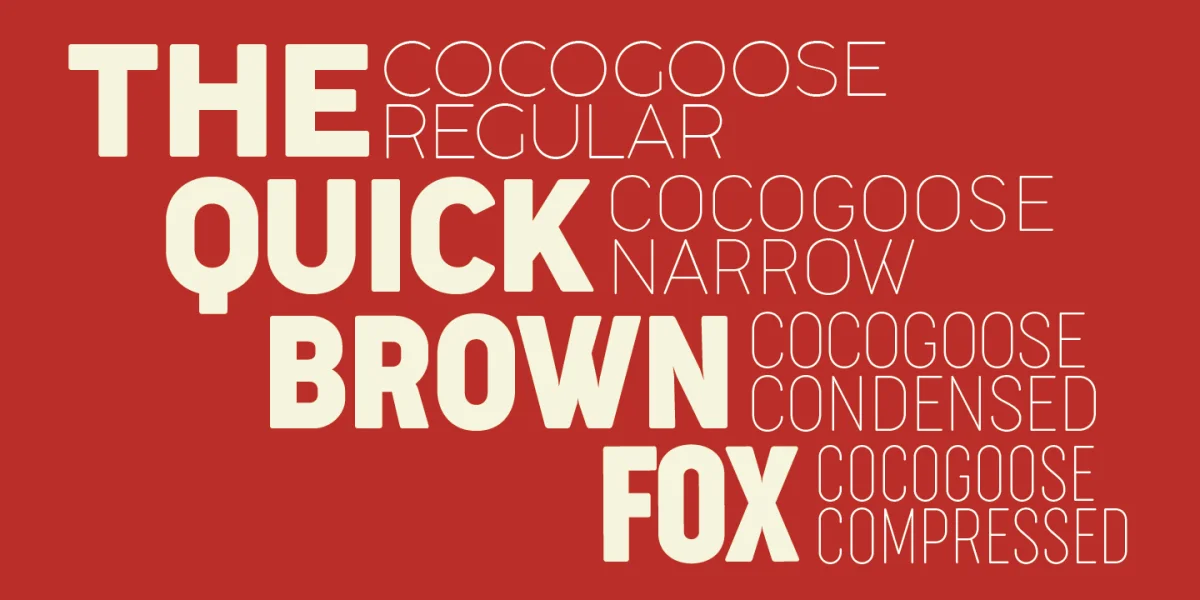 Cocogoose Narrows Font Family preview 5