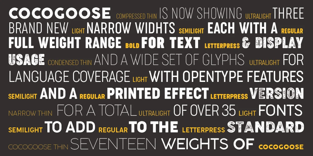 Cocogoose Narrows Font Family preview 9