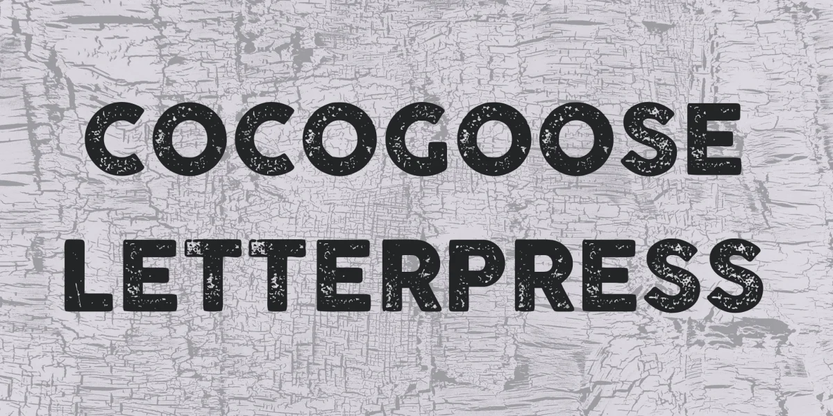 COCOGOOSE LETTERPRESS Font preview 3