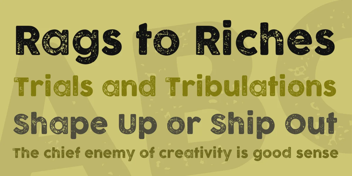 COCOGOOSE LETTERPRESS Font preview 4